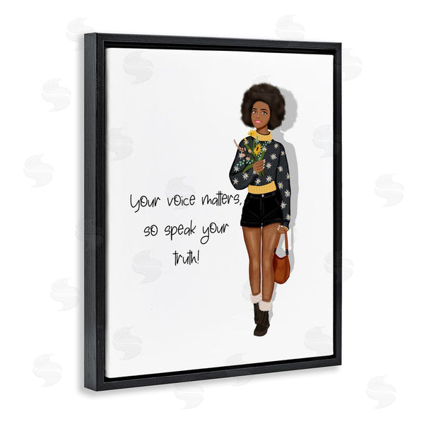 Stupell Industries Saba Rauf | Speak Your Truth Phrase Wall Art