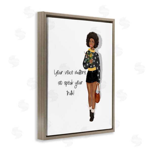 Stupell Industries Saba Rauf | Speak Your Truth Phrase Wall Art