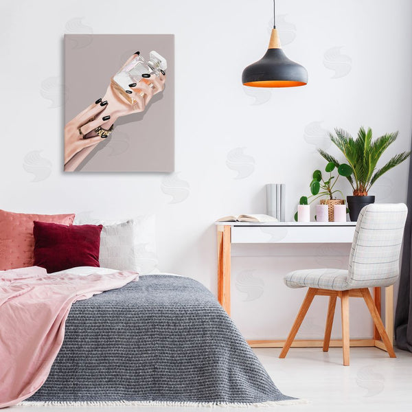 Stupell Industries Saba Rauf | Woman With Black Nail Polish Wall Art