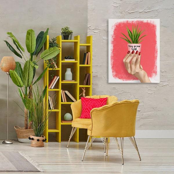 Stupell Industries Saba Rauf | You Go Girl Plant Wall Art