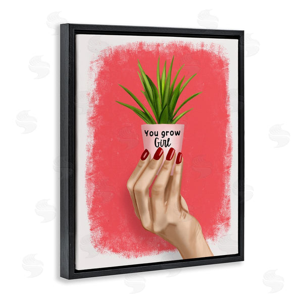 Stupell Industries Saba Rauf | You Go Girl Plant Wall Art