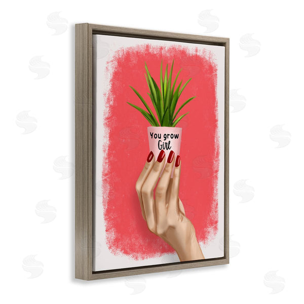 Stupell Industries Saba Rauf | You Go Girl Plant Wall Art
