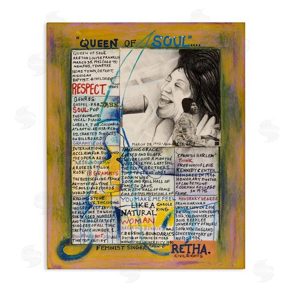stupell industries Sabin | Aretha Franklin Collage Wall Art
