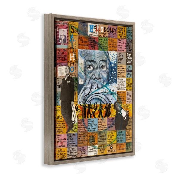 Stupell Industries Sabin | Louis Armstrong Collage Wall Art