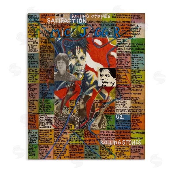 stupell industries Sabin | Mick Jagger Collage Wall Art