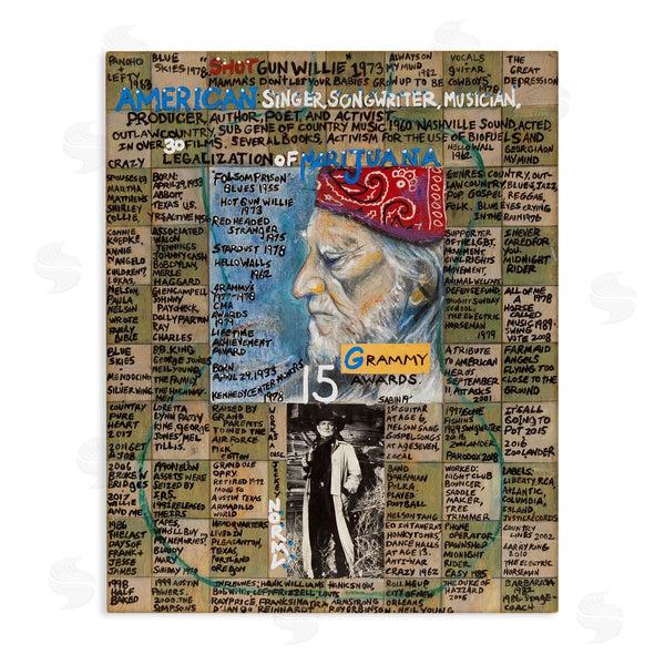 stupell industries Sabin | Willie Nelson Collage Wall Art