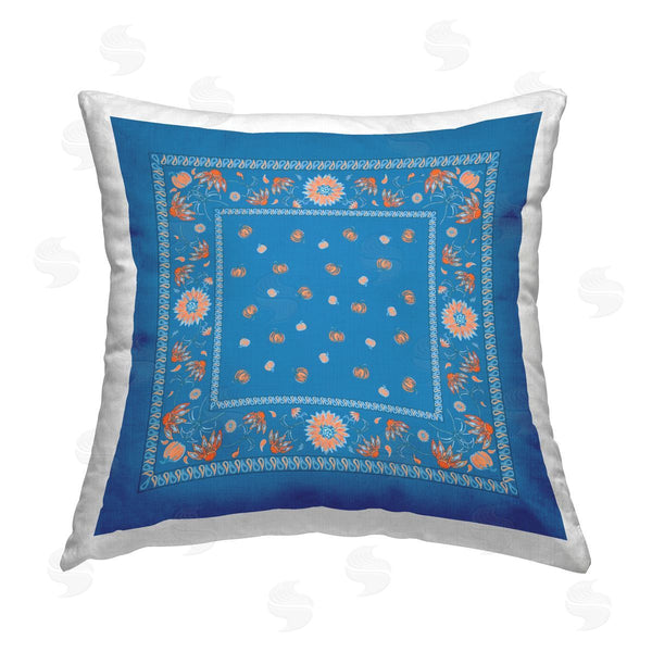 stupell industries Safa Diab | Blue Sky Harvest Pattern Printed Throw Pillow