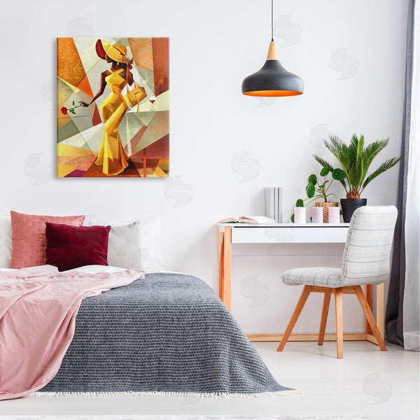 Stupell Industries Salaam Muhammad | Modern Cubist Fashion Girl Wall Art