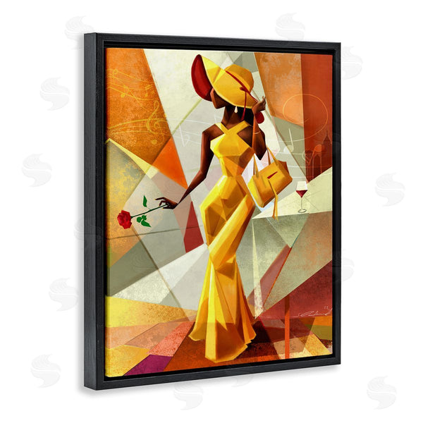 Stupell Industries Salaam Muhammad | Modern Cubist Fashion Girl Wall Art