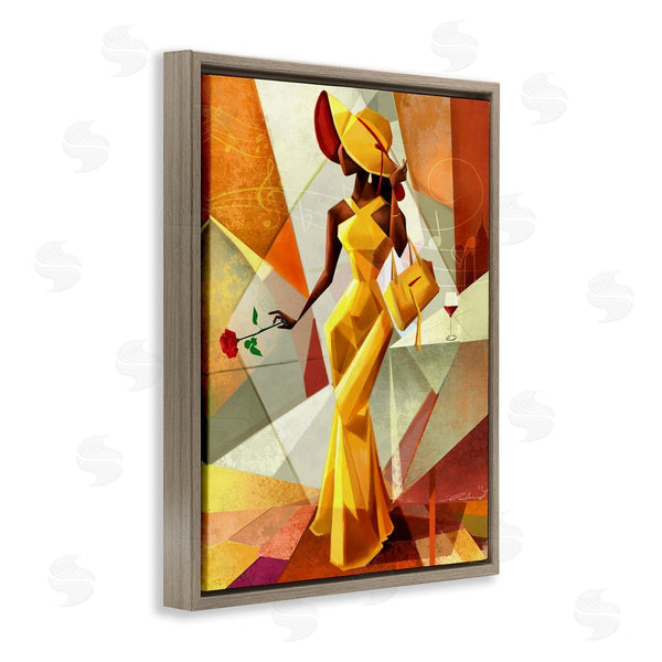 Stupell Industries Salaam Muhammad | Modern Cubist Fashion Girl Wall Art