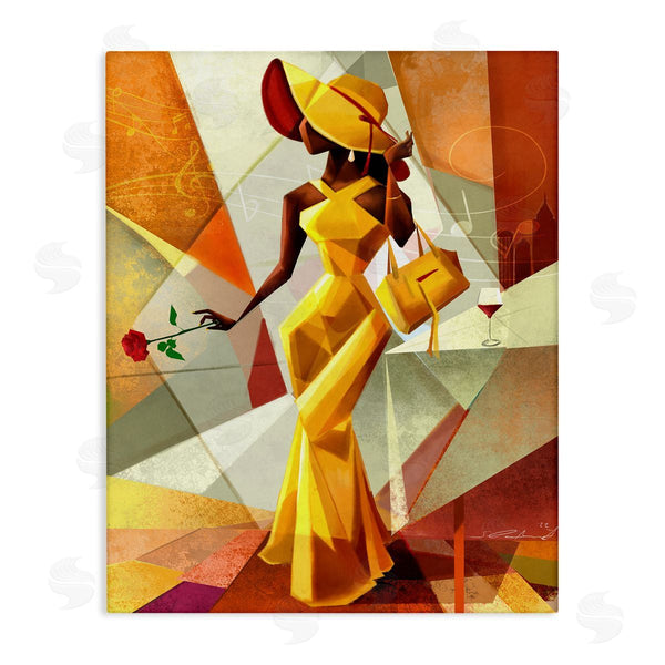 stupell industries Salaam Muhammad | Modern Cubist Fashion Girl Wall Art