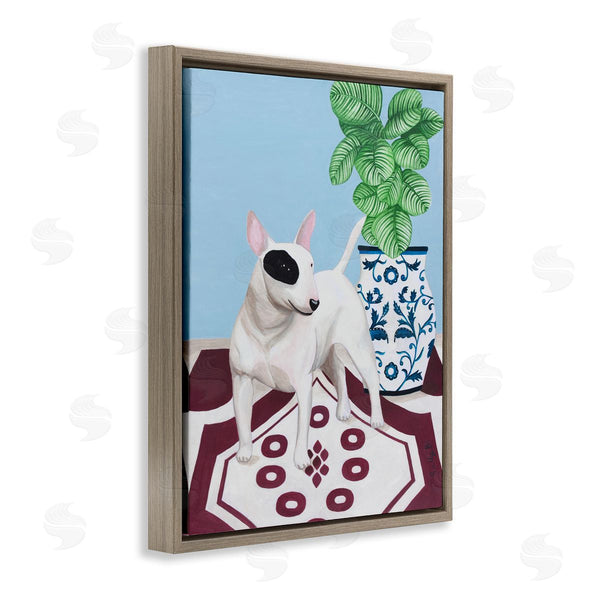 Stupell Industries Sally B | Dog And Vase Animal Pet Painting