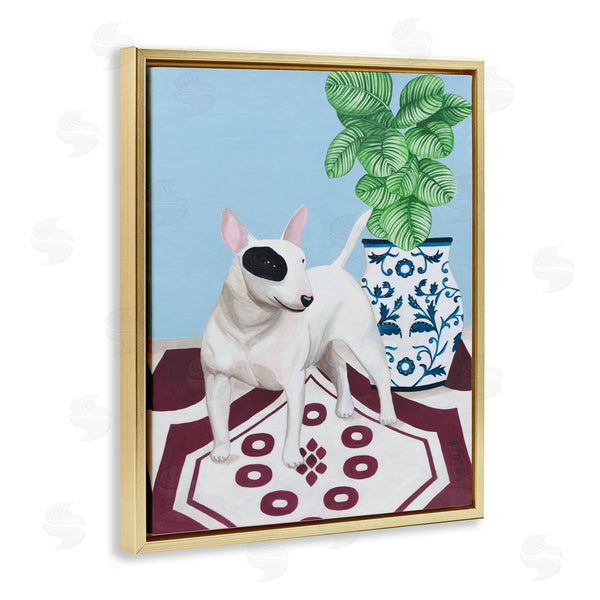 Stupell Industries Sally B | Dog And Vase Animal Pet Painting