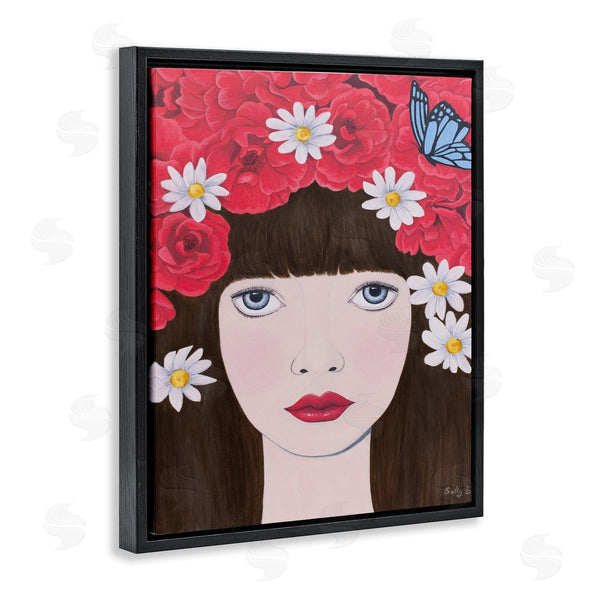 Stupell Industries Sally B | Flower Headdress Female Portrait