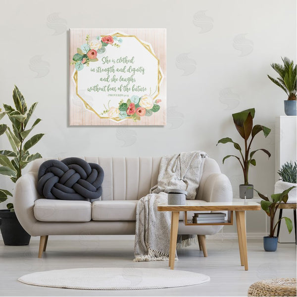 Stupell Industries Sally Ball Sharp | Floral Bible Verse Phrase Wall Art
