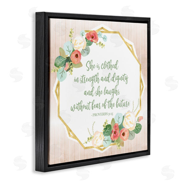 Stupell Industries Sally Ball Sharp | Floral Bible Verse Phrase Wall Art