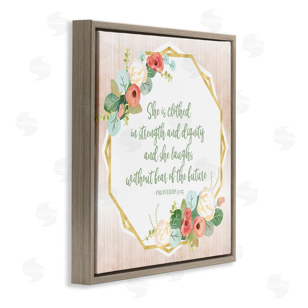 Stupell Industries Sally Ball Sharp | Floral Bible Verse Phrase Wall Art