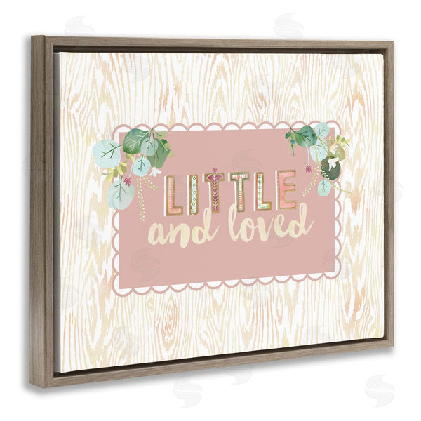 Stupell Industries Sally Ball Sharp | Little & Loved Phrase Wall Art