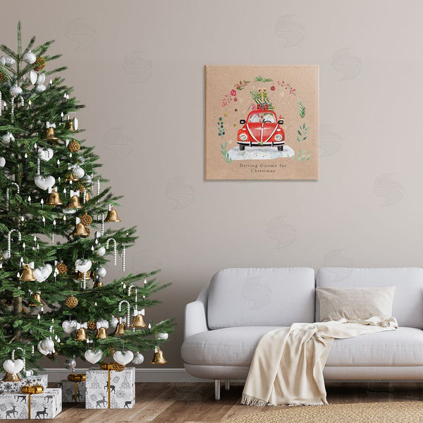 Stupell Industries Sally Darby | Driving Gnome For Christmas Wall Art