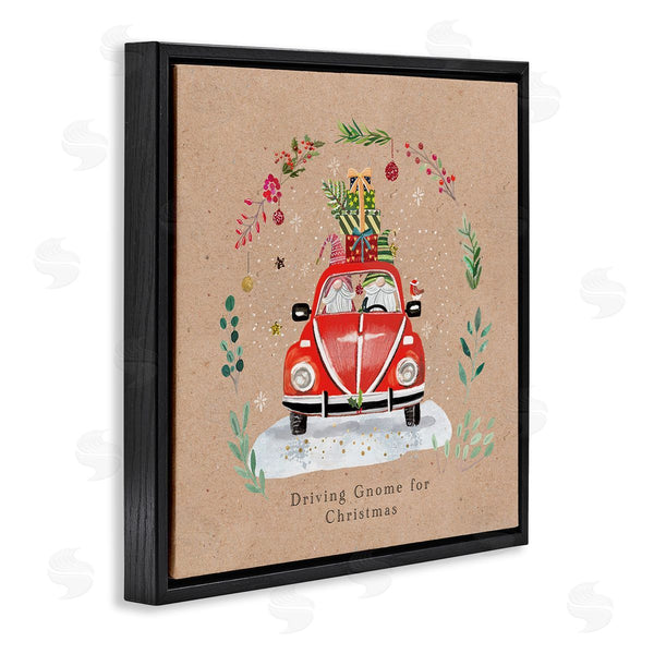 Stupell Industries Sally Darby | Driving Gnome For Christmas Wall Art