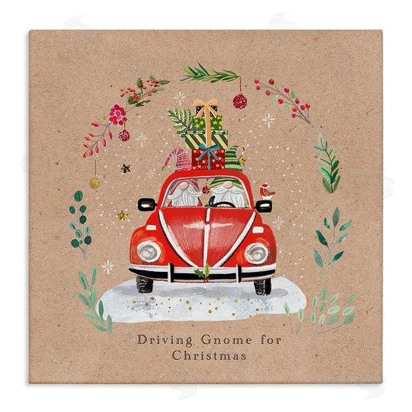 stupell industries Sally Darby | Driving Gnome For Christmas Wall Art