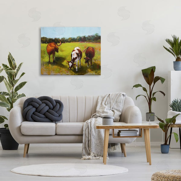 Stupell Industries Sally Hootnick | Cattle In Countryside Painting Wall Art
