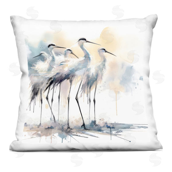 stupell industries Sally Kaye Barlow/Makaio Design | Coastal Serenity Sea Birds Printed Throw Pillow