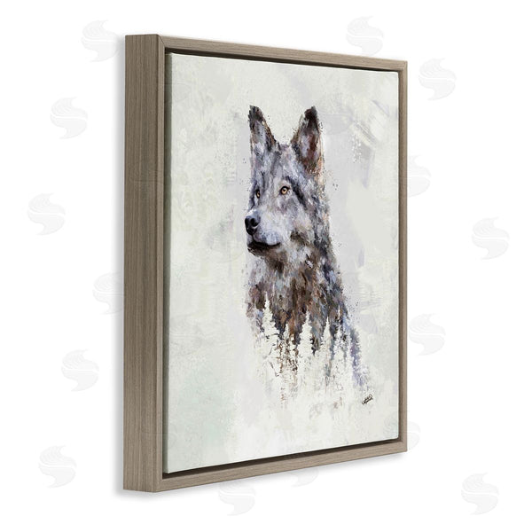 Stupell Industries Sally Kaye Barlow/Makaio Design | Rustic Wolf And Trees