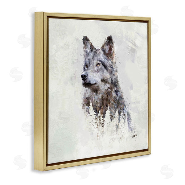 Stupell Industries Sally Kaye Barlow/Makaio Design | Rustic Wolf And Trees