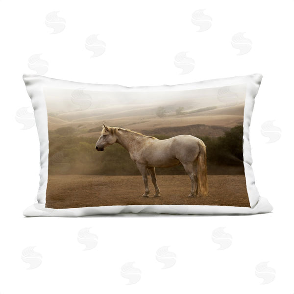Stupell Industries Sally Linden | Morning Mist Horse Portrait Printed Throw Pillow