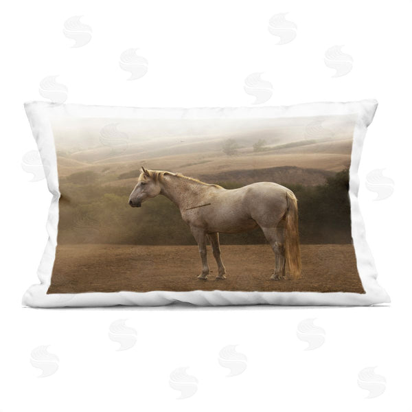 stupell industries Sally Linden | Morning Mist Horse Portrait Printed Throw Pillow