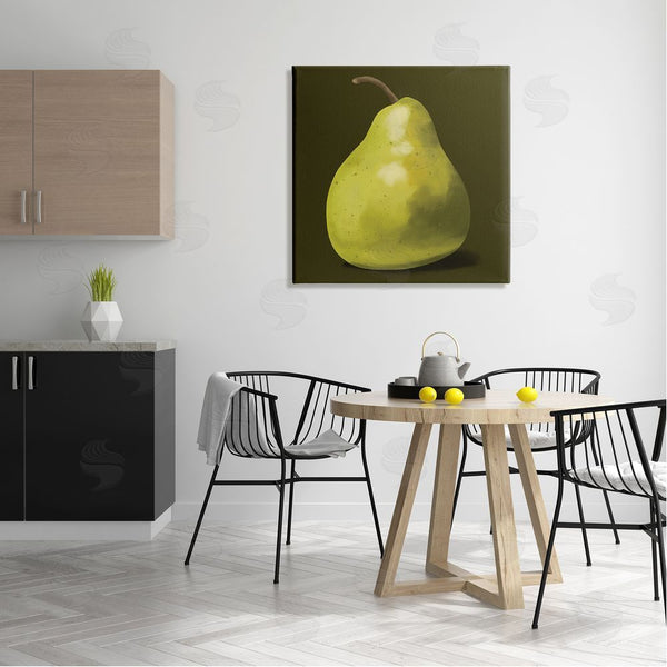 Stupell Industries Sally Springer Griffith | Detailed Green Pear Painting Fruit Still Life Wall Art