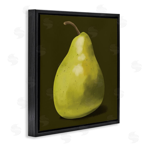 Stupell Industries Sally Springer Griffith | Detailed Green Pear Painting Fruit Still Life Wall Art
