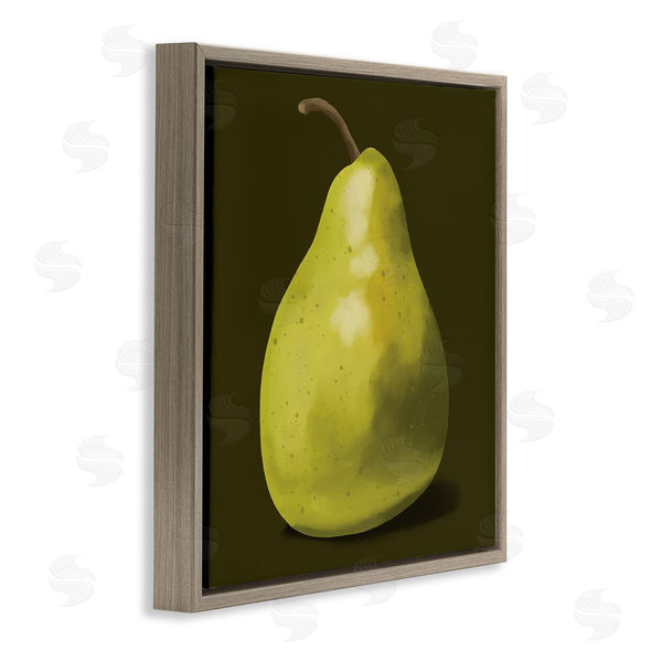 Stupell Industries Sally Springer Griffith | Detailed Green Pear Painting Fruit Still Life Wall Art