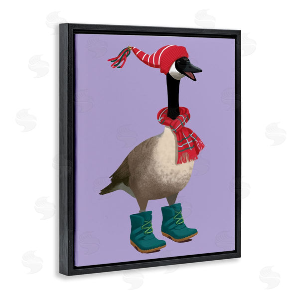 Stupell Industries Sally Springer Griffith | Festive Winter Goose With Scarf And Hat Wall Art