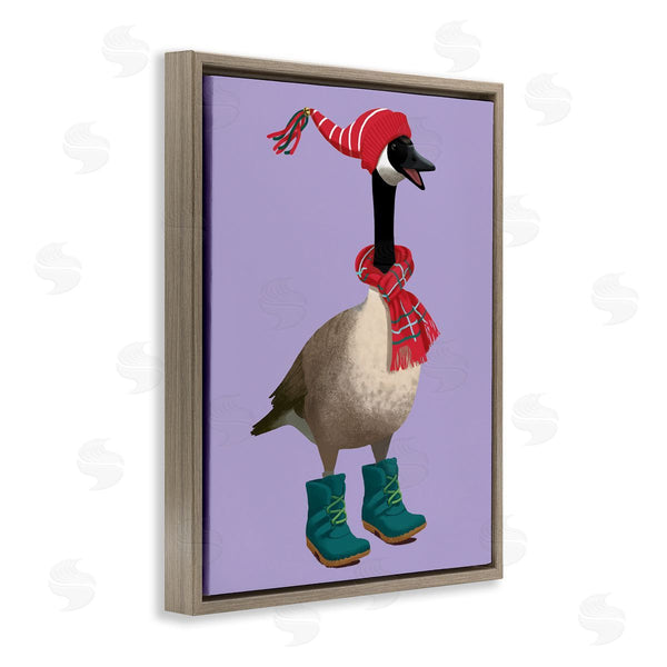 Stupell Industries Sally Springer Griffith | Festive Winter Goose With Scarf And Hat Wall Art