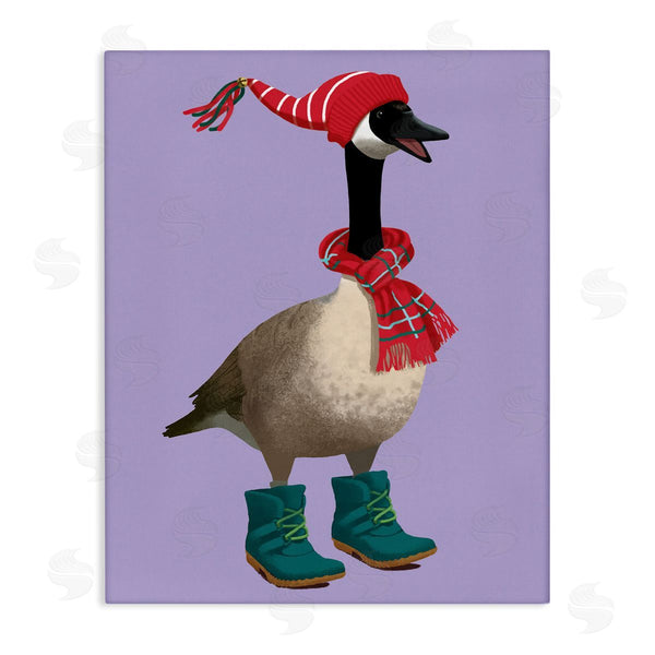 stupell industries Sally Springer Griffith | Festive Winter Goose with Scarf and Hat Wall Art