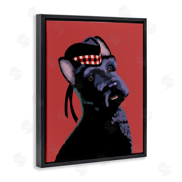 Stupell Industries Sally Springer Griffith | Smiling Scottish Terrier In Red Plaid Hat Wall Art