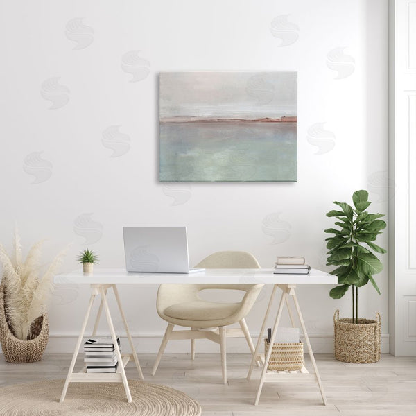 Stupell Industries Sally Swatland | Abstract Coastal Landscape Soft Grey Brown Horizon Wall Art