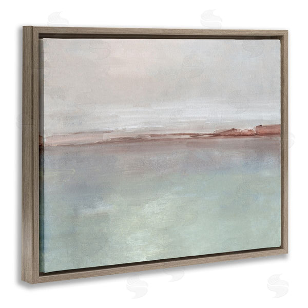 Stupell Industries Sally Swatland | Abstract Coastal Landscape Soft Grey Brown Horizon Wall Art