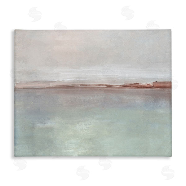 stupell industries Sally Swatland | Abstract Coastal Landscape Soft Grey Brown Horizon Wall Art