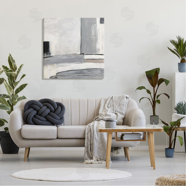 Stupell Industries Sally Swatland | Abstract Grey Geometric Shapes Wall Art