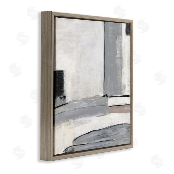Stupell Industries Sally Swatland | Abstract Grey Geometric Shapes Wall Art