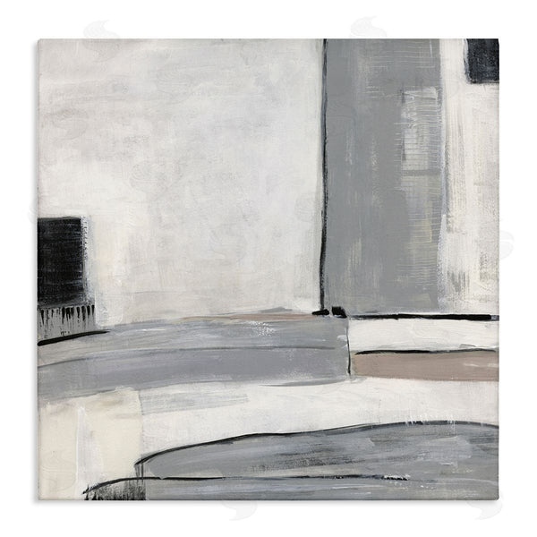 stupell industries Sally Swatland | Abstract Grey Geometric Shapes Wall Art