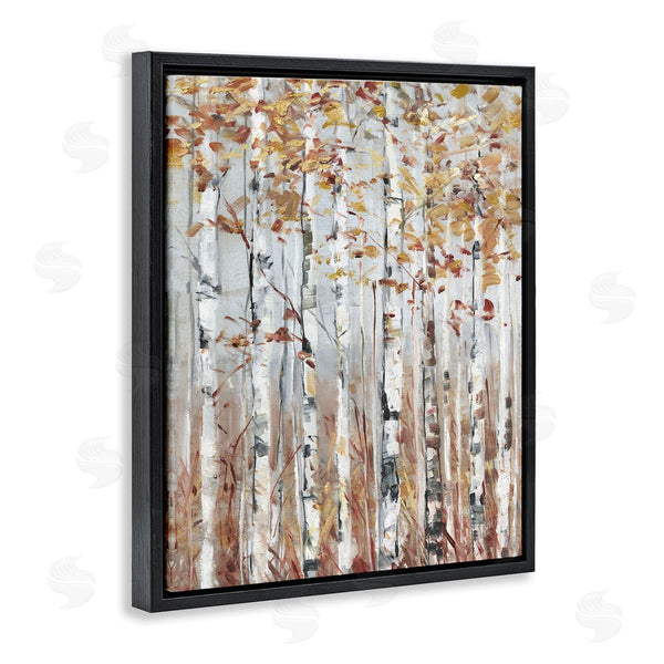 Stupell Industries Sally Swatland | Autumn Birch Tree Foliage Rustic Forest Landscape Wall Art