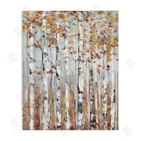 stupell industries Sally Swatland | Autumn Birch Tree Foliage Rustic Forest Landscape Wall Art
