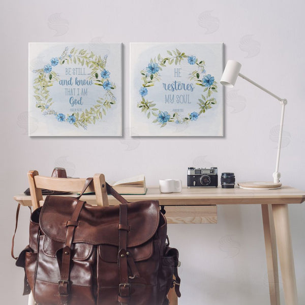 Stupell Industries Sally Swatland | Be Still Restores Psalm Wall Art