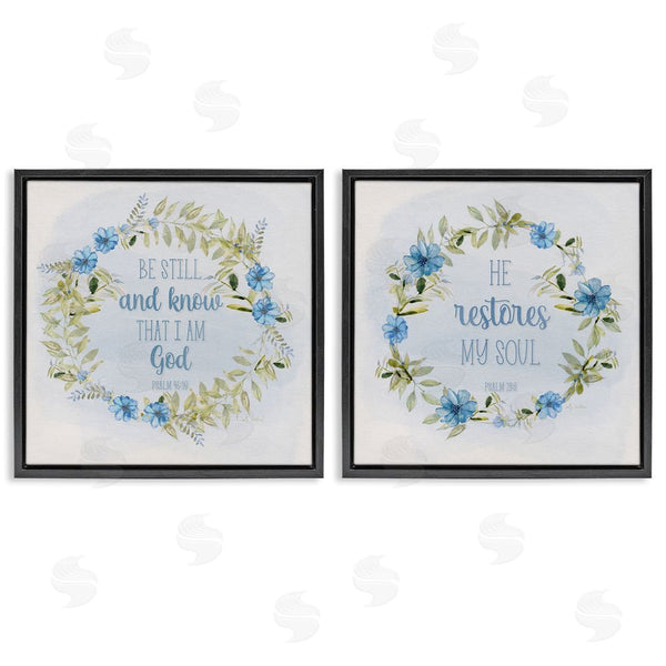 Stupell Industries Sally Swatland | Be Still Restores Psalm Wall Art