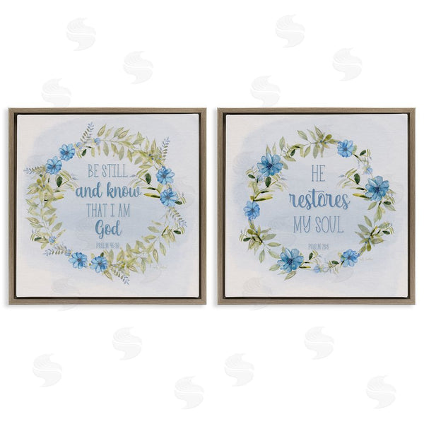 Stupell Industries Sally Swatland | Be Still Restores Psalm Wall Art