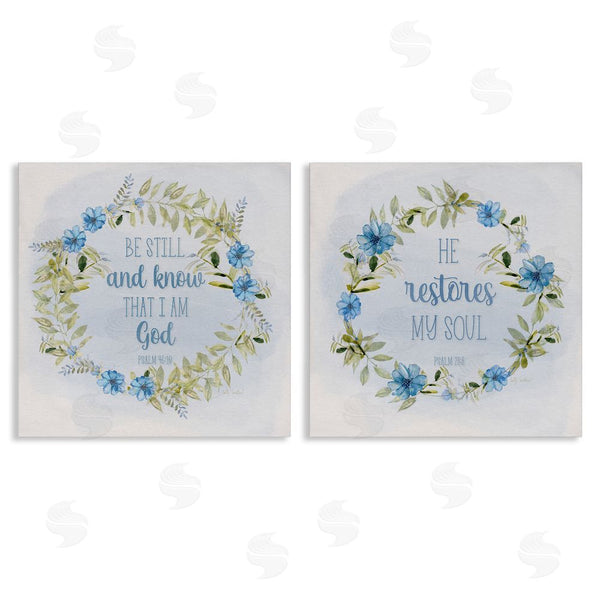 stupell industries Sally Swatland | Be Still Restores Psalm Wall Art